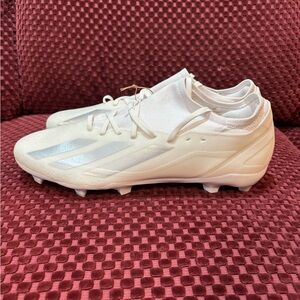 Adidas X Crazyfast League FG Soccer Cleats IG9117 White / Silver Men Size 13